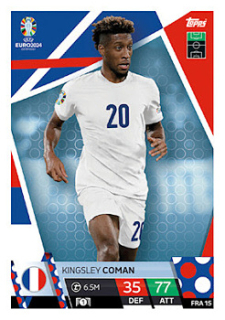 Kingsley Coman France Topps Match Attax EURO 2024 #FRA15
